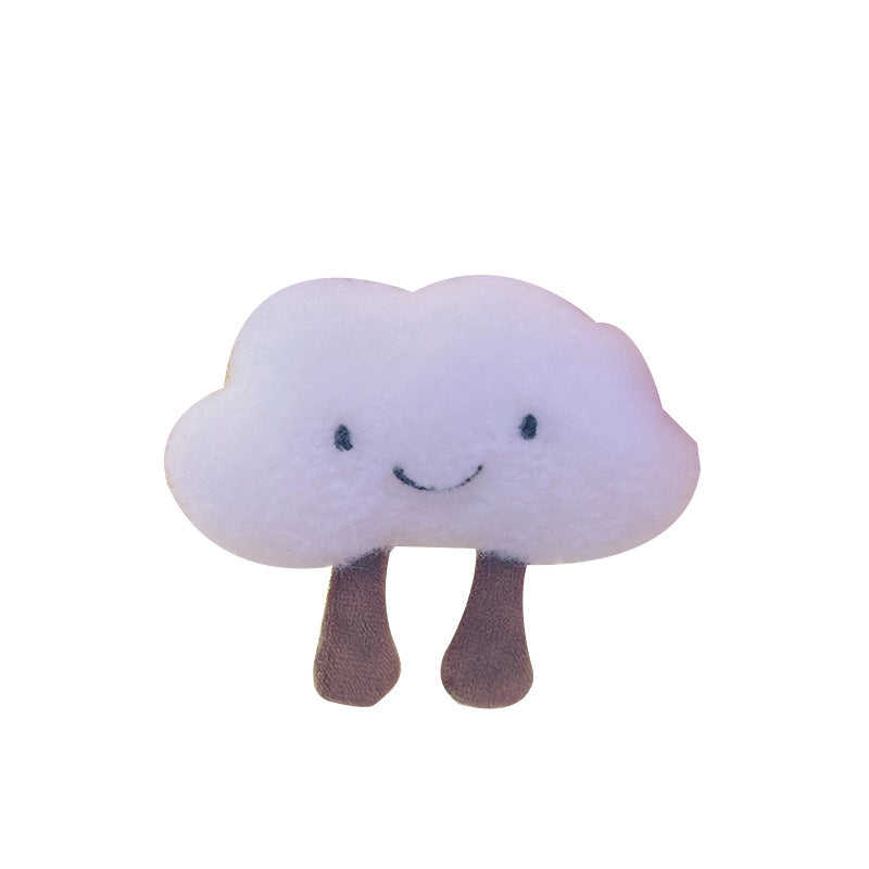 Wholesale Celebrity Cute Cloud Keychain Pendant Girl's Heart Little White Cloud Doll Backpack Couple Hanging Plush Play